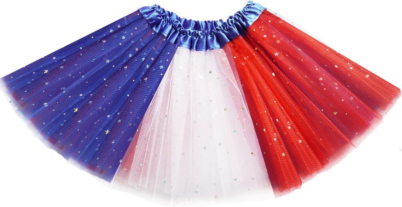 WINROLA Girls Stars Sequins Tutu Skirt Princess Ballet Dance Tutu Dress 3 Layered Halloween Christmas Tutu - Image 1